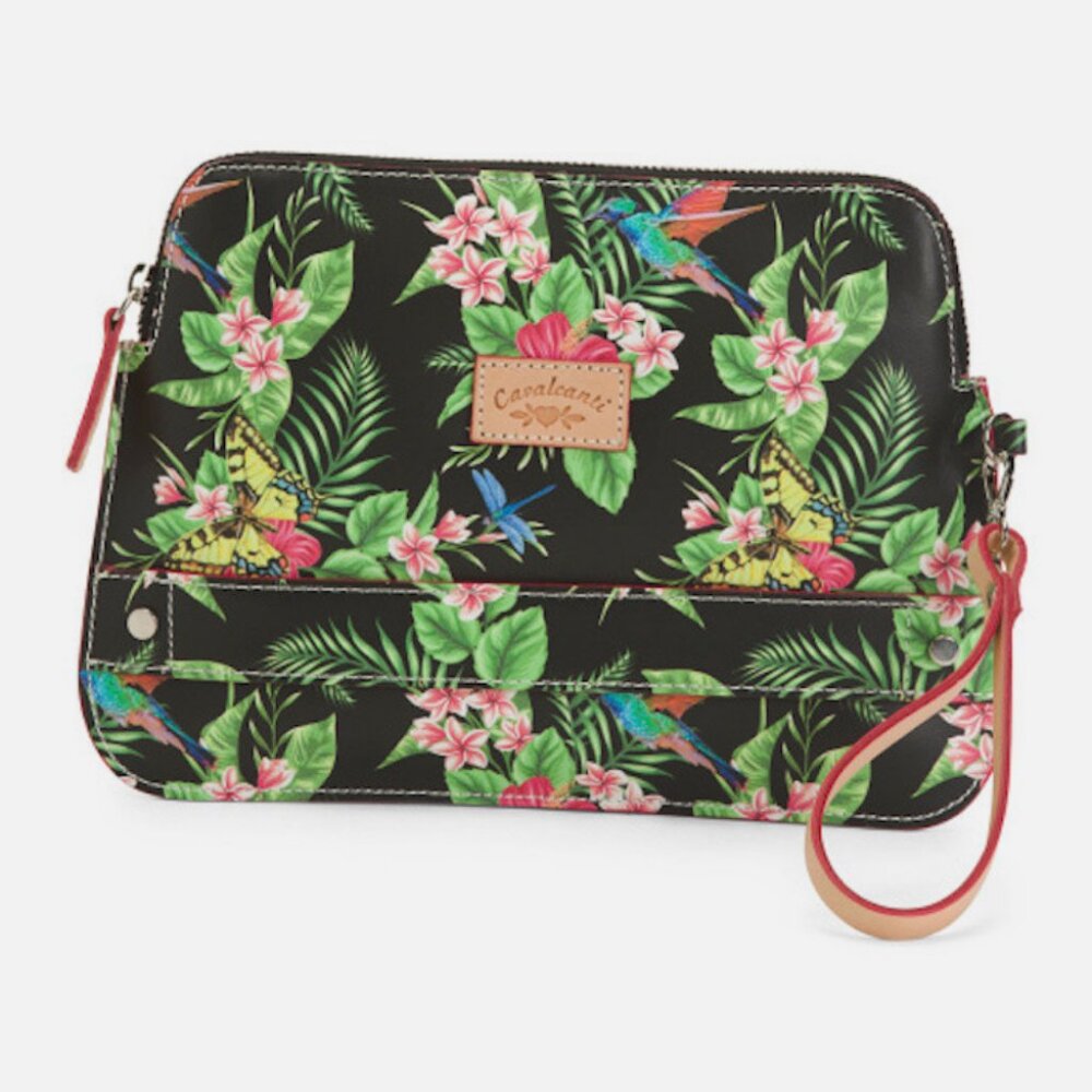 Cavalcanti Leather Clutch Pouch Wristlet